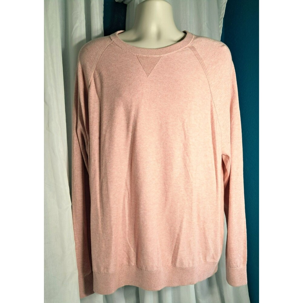 Banana Republic Men's Salmon Pink Cotton Pullover Sweater Crew Neck Size 2XL